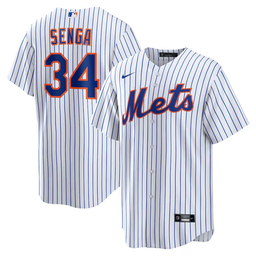 Men's New York Mets Kodai Senga #34 White/Royal Home Jersey